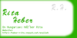 rita heber business card